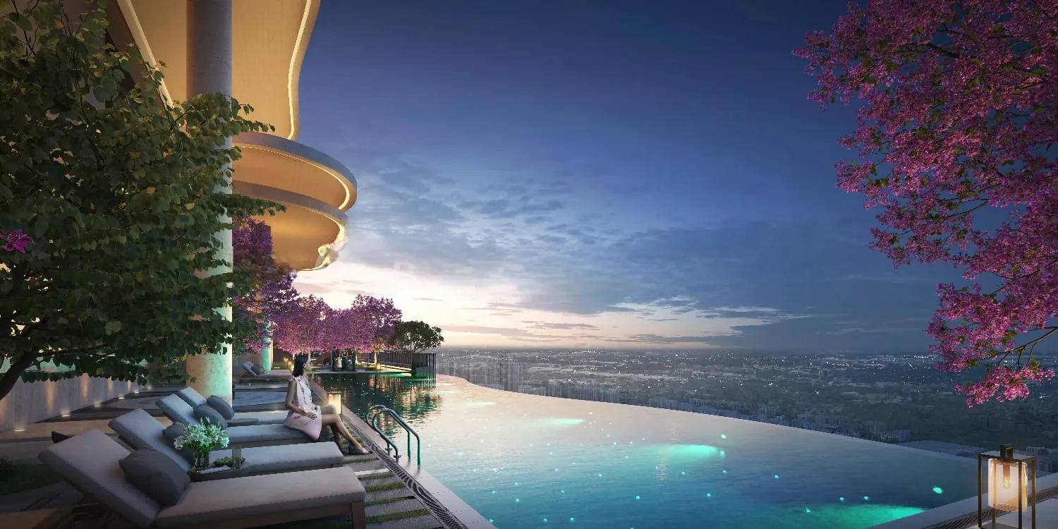 Infinity pool at the 40th-floor level, Great Value Ekanam, Sector 107 Noida (artistic impression)