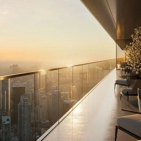 Wide deck with a city view (representative stock image, as used in the Ekanam brochure)