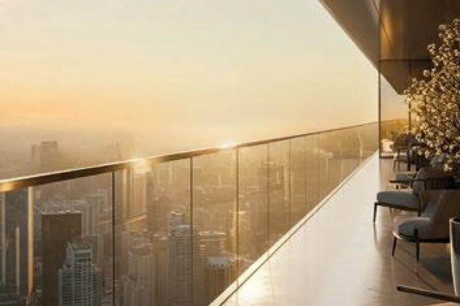 Wide deck with a city view (representative stock image, as used in the Ekanam brochure)