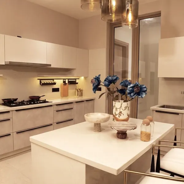 Modular kitchen with island at Great Value Ekanam, Sector 107 Noida (representative image)