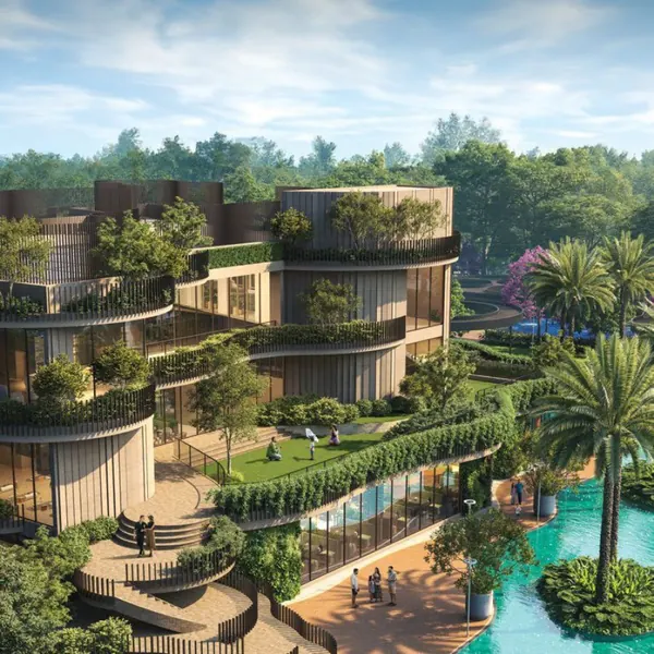 Vertical gardens and landscaped terraces at Great Value Ekanam, Sector 107 Noida